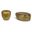 Capsule Aluminum Occasional Table Set In Gold