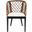 Carlotta Arm Chair in White/Brown