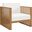 Carlsbad Teak Wood Outdoor Patio Armchair In Natural White