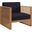 Carlsbad Teak Wood Outdoor Patio Armchair In Navy