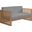 Carlsbad Teak Wood Outdoor Patio Loveseat In Natural Gray