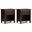 Carlton 24 Inch Solid Wood Bedside Table Set of 2 In Dark Tobacco Brown