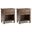 Carlton 24 Inch Solid Wood Bedside Table Set of 2 In Rustic Natural Aged Brown