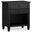 Carlton Solid Wood Bedside Table In Black