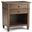 Carlton Solid Wood Bedside Table In Rustic Natural Aged Brown