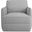 Carly Swivel Chair In Light Grey