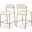 Carly Vegan Leather Seat and Boucle Fabric Back Counter Stool In Cream
