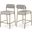 Carly Vegan Leather Seat/Boucle Fabric Back Counter Stool In Taupe