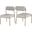 Carly Vegan Leather Seat/Boucle Fabric Back Dining Chair Set of 2 In Taupe