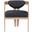 Carlyle Vegan Leather Dining Chair In Black/Natural Wire Brush