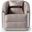 Carmela Accent Chair In Zinc and Silver