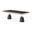 Carmela Double Pedestal Dining Table In Glossy Charcoal Sand