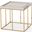 Carmela Side Table In Shimmer Ivory