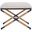 Carmelo Wrapped Ottoman In Beige And Black