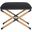Carmelo Wrapped Ottoman In Black