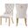 Carmen Velvet Dining Chairs Set of 2 In Cream