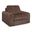 Carnon Power Gliding Chaise In Chocolate