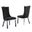 Carolina Upholstered Dining Chairs Set of 2 In Black Velvet and Stainless Steel