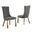 Carolina Upholstered Dining Chairs Set of 2 In Dark Gray Velvet and Gold Stainless Steel