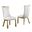 Carolina Upholstered Dining Chairs Set of 2 In White Faux Leather and Gold Stainless Steel
