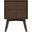 Caroline Mid Century Modern Single Drawer Walnut Night Stand