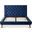 Caroline Queen Navy Blue Velvet Platform Bed