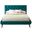 Caroline Queen Teal Velvet Platform Bed
