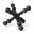 Carollan II 9 x 9 Inch Geometric Wood Large Ball Jack In Black