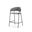 Carolyn Counter Stool In Gray Fabric with Matte Black Metal