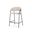 Carolyn Counter Stool In Oatmeal Fabric with Matte Black Metal