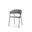 Carolyn Matte Black Metal Dining Chair In Gray Fabric