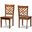 Caron Modern and Contemporary Transitional Walnut Brown Finished Wood 2-Piece Dining Chair Set