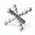 Carrollton II 9 x 9 Inch Geometric Wood Large Ball Jack In Off White