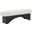 Carsen Boucle and Wood Bench In Ivory and Black