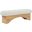 Carsen Boucle and Wood Bench In Ivory and Natural