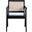 Carter Dining Chair In Solid Wood Frame In Black Finish With Natural Cane Seat Back