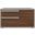 Carter Left Nightstand In Walnut and Taupe Matte