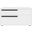 Carter Left Nightstand with Black Handles In White High Gloss