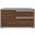 Carter Right Nightstand In Walnut and Taupe Matte