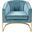 Carter Velvet Accent Chair In Aqua