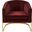 Carter Velvet Accent Chair In Burgundy