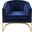 Carter Velvet Accent Chair In Navy