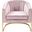 Carter Velvet Accent Chair In Pink