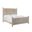 Carved Floral Solid Wood King Bed Frame In Gray