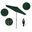 Casa 7.5' Patio Umbrella with Aluminum Pole Ribs Auto Tilt Crank Lift with Olefin Fabric In Hunter Green and Bronze