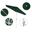 Casa 7.5' Patio Umbrella with Aluminum Pole Ribs Auto Tilt Crank Lift with Olefin Fabric In Hunter Green and Matte White