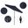 Casa 7.5' Patio Umbrella with Aluminum Pole Ribs Auto Tilt Crank Lift with Olefin Fabric In Navy Blue and Stone Black