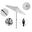 Casa 7.5' Patio Umbrella with Aluminum Pole Ribs Auto Tilt Crank Lift with Olefin Fabric In White and Bronze