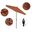 Casa 7.5' Patio Umbrella with Aluminum Pole Ribs Auto Tilt Crank Lift with Sunbrella Fabric In Astoria Sunset and Bronze