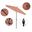 Casa 7.5' Patio Umbrella with Aluminum Pole Ribs Auto Tilt Crank Lift with Sunbrella Fabric In Dolce Mango and Bronze